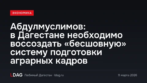 Абдулмуслимов: в Дагестане необходимо воссоздать «бесшовную» систему подготовки аграрных кадров