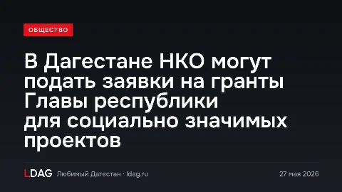 В Дагестане НКО могут подать заявки на гранты Главы республики для социально значимых проектов
