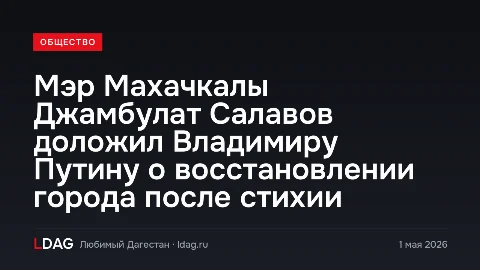 Мэр Махачкалы Джамбулат Салавов доложил Владимиру Путину о восстановлении города после стихии