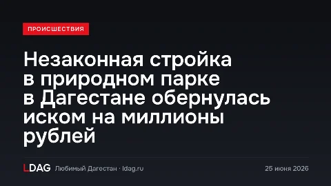 Незаконная стройка в природном парке в Дагестане обернулась иском на миллионы рублей