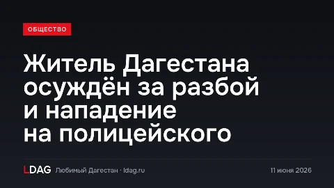 Житель Дагестана осуждён за разбой и нападение на полицейского