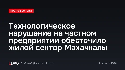 Технологическое нарушение на частном предприятии обесточило жилой сектор Махачкалы
