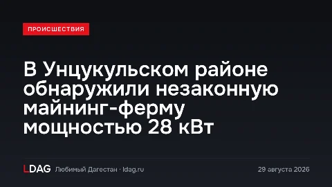 В Унцукульском районе обнаружили незаконную майнинг-ферму мощностью 28 кВт