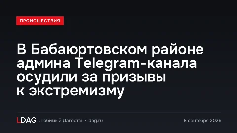 В Бабаюртовском районе админа Telegram-канала осудили за призывы к экстремизму