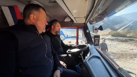Федор Щукин открыл объездную дорогу у «Красного моста» в Гергебильском районе