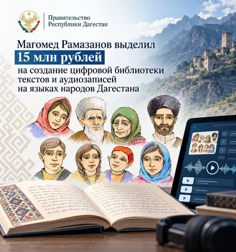 Магомед Рамазанов направил 15 млн рублей на создание цифровой библиотеки языков Дагестана