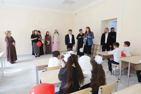 К началу учебного года завершился капитальный ремонт главного здания Гимназии Табасаранского района
