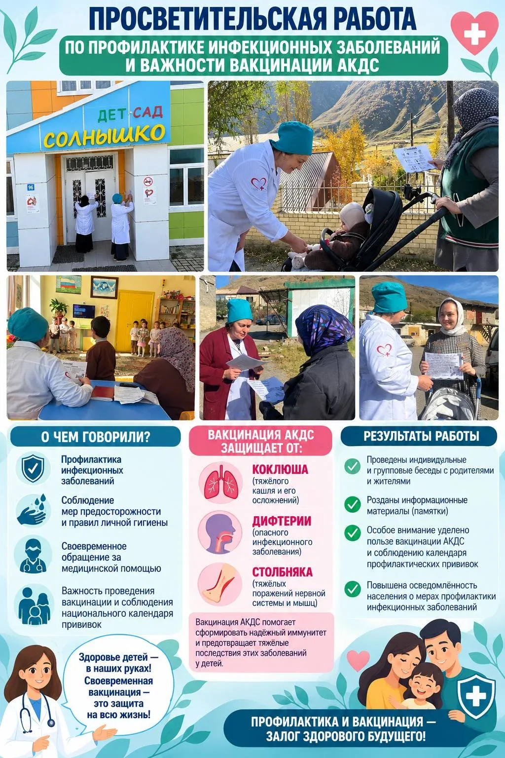 Специалисты Агульской ЦРБ провели беседы о профилактике инфекций и вакцинации