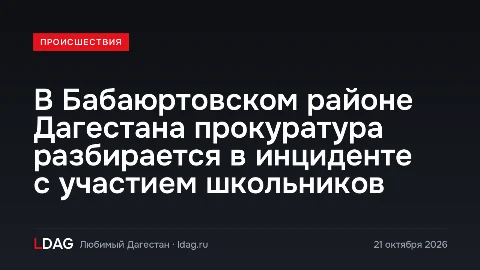 В Бабаюртовском районе Дагестана прокуратура разбирается в инциденте с участием школьников