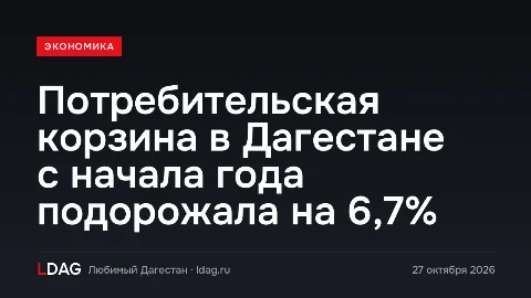Потребительская корзина в Дагестане с начала года подорожала на 6,7%
