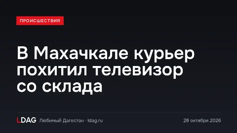 В Махачкале курьер похитил телевизор со склада